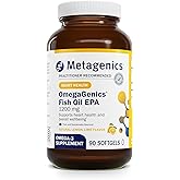 Metagenics OmegaGenics Fish Oil EPA 1200 - High Potency Omega-3 Supplement - Supports Heart, Brain & Immune Health* - Sustainably Sourced, Burpless Formula - Non-GMO, Gluten-Free - 90 Softgels