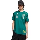 PUMA Aston Martin F1 Men's 2026 Fernando Alonso Team Tshirt - Green | Regular fit, All the latest team and partner logos, Short sleeve with round neck collar, Officially licensed