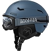OutdoorMaster Ski Helmet Set,Snowboard Helmet with Goggles for Adults - Durable PC Shell, Protective EPS Foam & 10 Cooling Vents -Snow Helmets for Men, Women & Youth