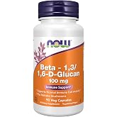 NOW Supplements, Beta-1,3/1,6-D-Glucan &amp; Maitake, 90 Veg Caps