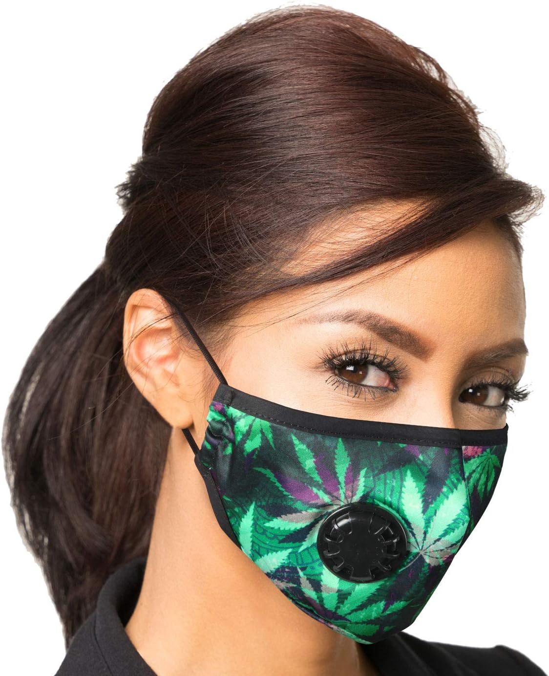 Face Dust Mask Caribbean Jamaica Flag Rasta Reggae Anti Pollution Breathable Respirator Universal Mask 10 N99 Filters Carbon Activated Filtration Cycling Running Women Men (Rasta leaf)