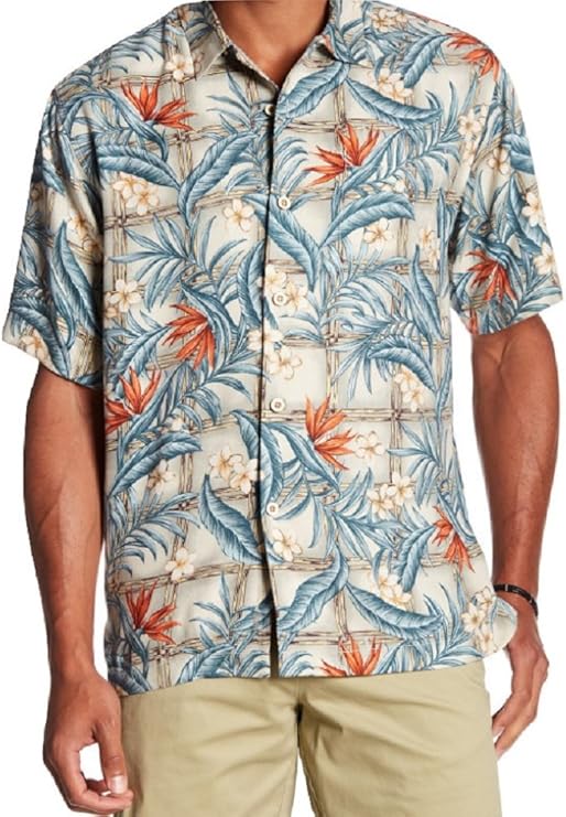 Tommy Bahama Island Zone Teresina Trellis Silk Blend Camp Shirt (Color