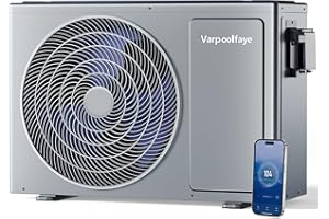 Varpoolfaye 27000 BTU Above Ground Pool Heater Electric 7000 Gallon Swimming Pool Heater for Inground Pools Heating or Cooling WiFi Control Schedule 120V