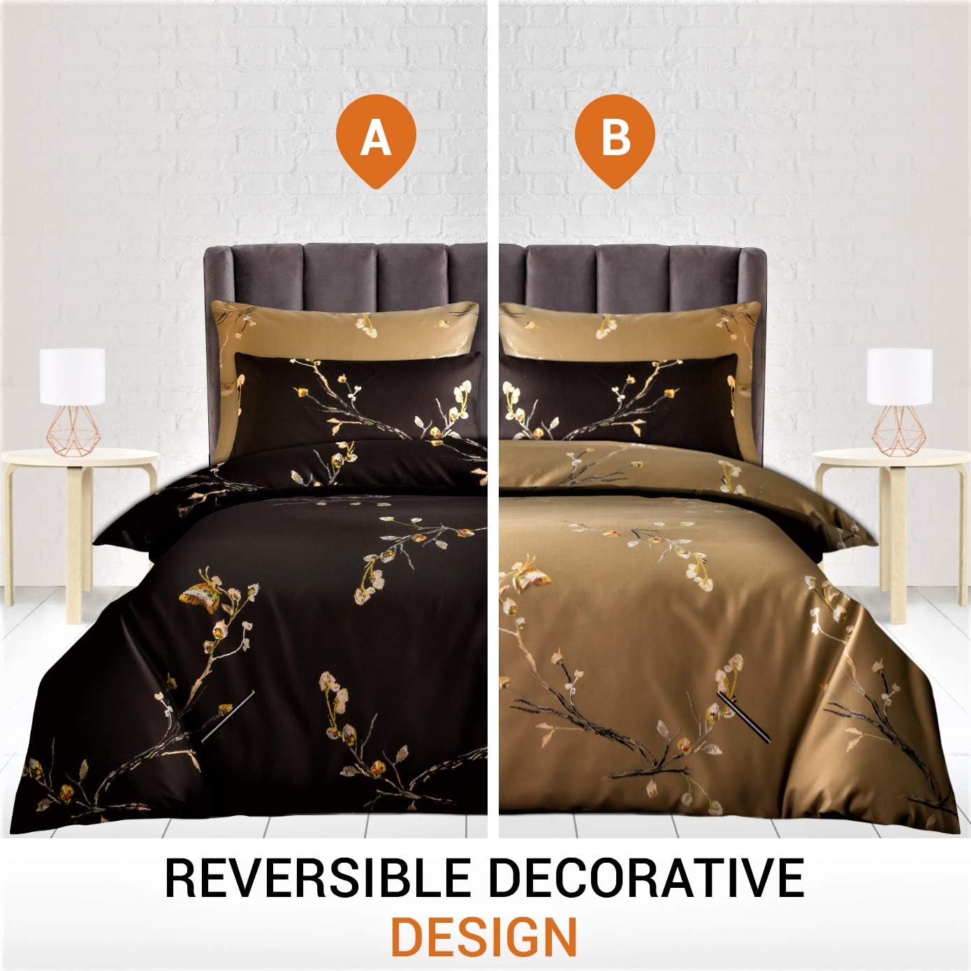 Lazzaro King Size Duvet Cover Sets Premium Microfiber Kingsize Duvet Cover Sets Ultrasoft Hypoallergenic Reversible Quilt Cover Bedding Set including Zipper Closure - Image 5