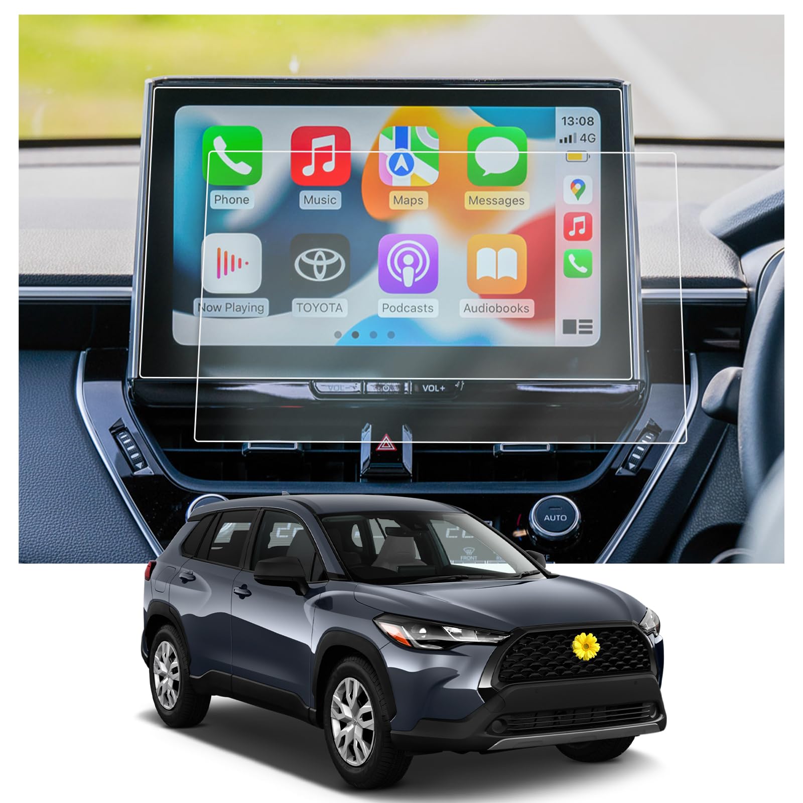 CDEFG Compatible with Toyota Corolla 2022 2023 Navigation Protective Film 4H Scratch-Resistant 10.5 Inch GPS Screen Protector Navigation Film Corolla Cross Touring Sports GR Hybrid Hathback