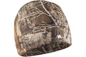 Panther Vision POWERCAP LED Hat Light 150 Lumens Rechargeable Fleece Beanie with Bright Built-in Headlamp Waterproof LED Warm One Size Cap