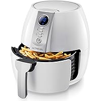 ULTREAN Air Fryer, 4.2 Quart (4 Liter) Electric Hot Air Fryers Oven Oilless Cooker with LCD Digital Screen and Nonstick Fryin