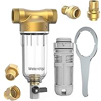 Waterdrop Backwash Spin Down Sediment Filter - Whole House Pre-Filtration System, 50-Micron, 2.5cm MNPT + 1.9cm FNPT, Traps R
