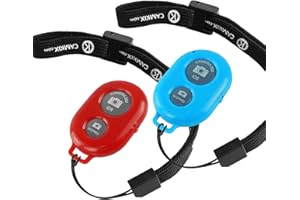 Bluetooth Remote Control by CamKix - Wireless Remote for Smartphones (2 Pack - Red & Blue)