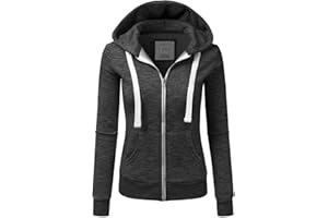 DOUBLJU Lightweight Thin Zip-Up Hoodie Jacket for Women with Plus Size