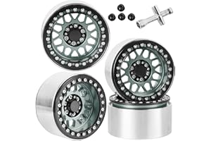 RCYouHott RC Crawler 2.2 Beadlock Wheels and Rim for 1/10 SCX10 90046 AXI03007 TRX4 TRX6 VS4-10 Gen7 Gen8 MST CFX D90 RC Car,2.2 Wheel Rim (4PCS) Wheel Hub,Metal Beadlock Wheels Rims,Titanium