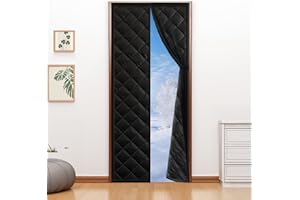 HOMEALEXA Magnetic Thermal Insulated Curtain for 32"x 80" Doors - Heavy-Duty Oxford Fabric Cover for Heat Insulation, Closure Blanket for Doorway to Keep Warm in Winter, Cool in Summer