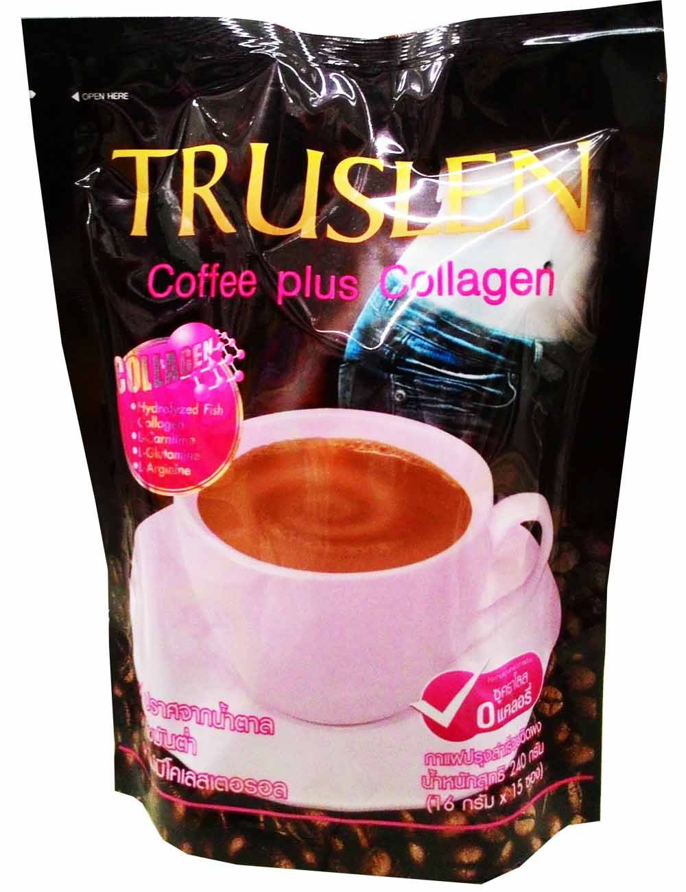 Truslen Coffee Plus Collagen Coffee Mix Powder 16g X 15 Pcs With