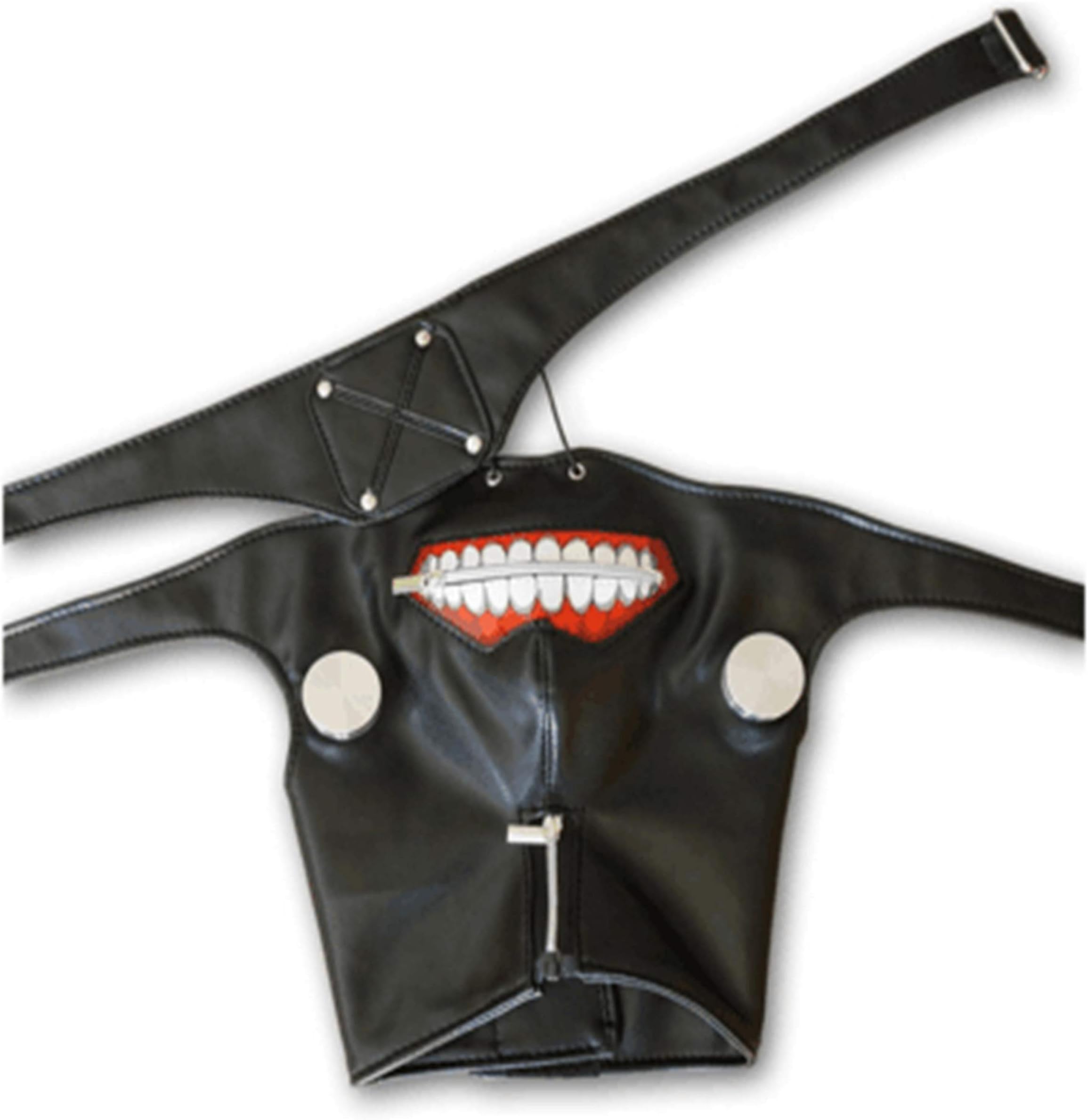 Tokyo Ghoul Mask Gold Wood Research Zipper Mask Cosplay Props