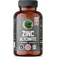 Pure Lab Vitamins | Zinc Glycinate | 60 Capsules | Vegan Zinc Mineral Supplement | Amino Acid Salt for Hair Nail and Skin Vit