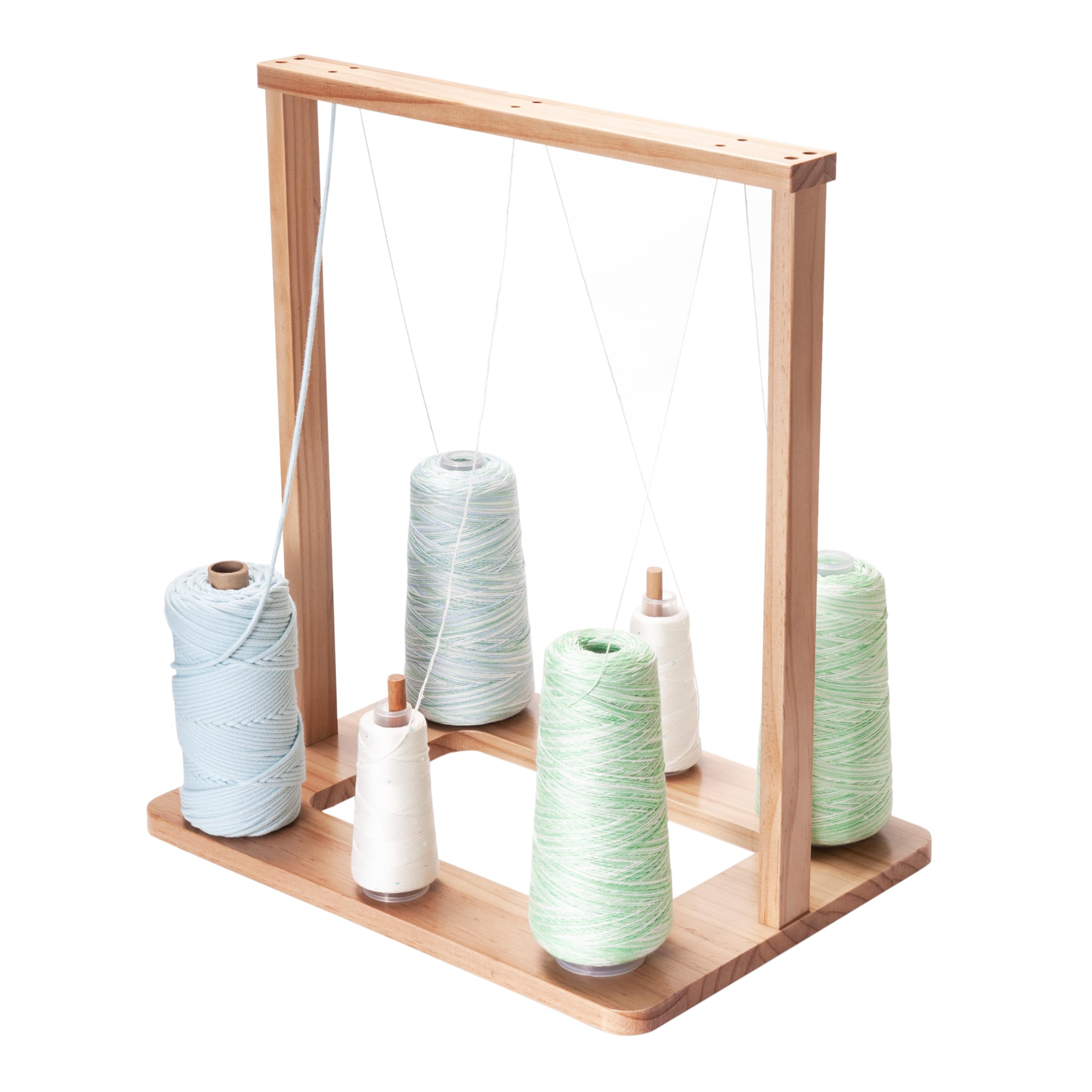 Photo 1 of WILLOWDALE Wooden 6-Spool Yarn Holder for Crocheting, Wood Yarn Storage Organizer Knitting & Crochet Supplies, Crochet Yarn Holder, Thread Spool Holder Stand Rack, Crochet Gift for Knitting Lovers