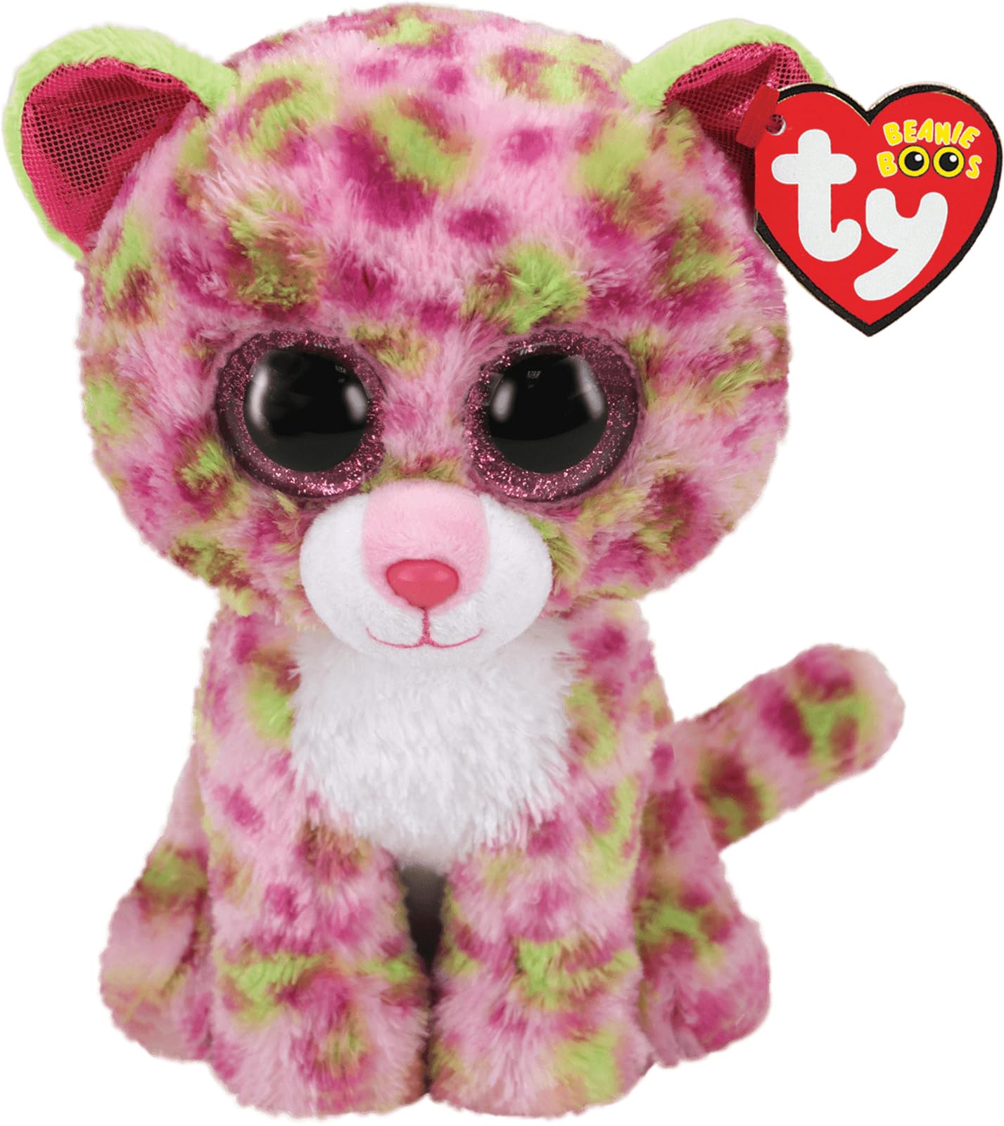 TY Toys 2005076 Lainey Leopard - Beanie Boos Stuffed Animal, Multicoloured, 15cm
