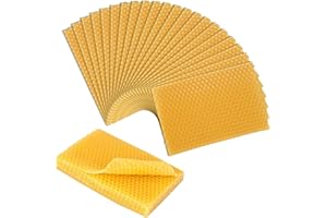 30PCS Beeswax Sheets for Candle Making 5x3.5in DIY Craft Candle Making Supplies Eco-Friendly & Family-Friendly for Kids Adult