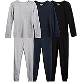 Galaxy by Harvic Boys Thermal Underwear Set - 6 Piece Waffle Knit Set Thermal Base Layer Long Johns Top and Bottom (2T-16)
