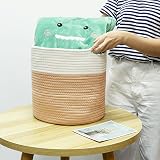Tenn Well 30cm Indoor Plant Pot Basket with Liner Cotton Woven Storage view 7
