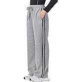 Hvididan Girls Wide Leg Sweatpants with Side Stripes High Waist Baggy Track Sweat Pants for Kids to Teens 5-14 Years
