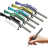 5 Pieces Novelty Cool Sniper Gun Shape LED Light Gel Pens, Novelty Pens Interesting Sniper Gun Pens for Boys