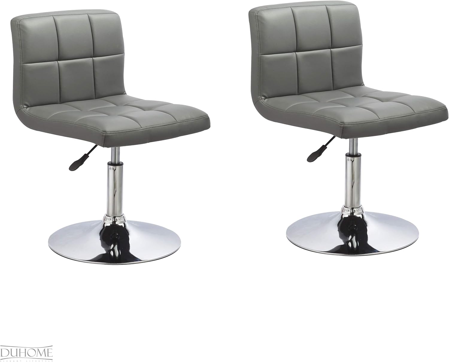 Dining Chair Set of 2 Grey Kitchen Chair Modern Design Height