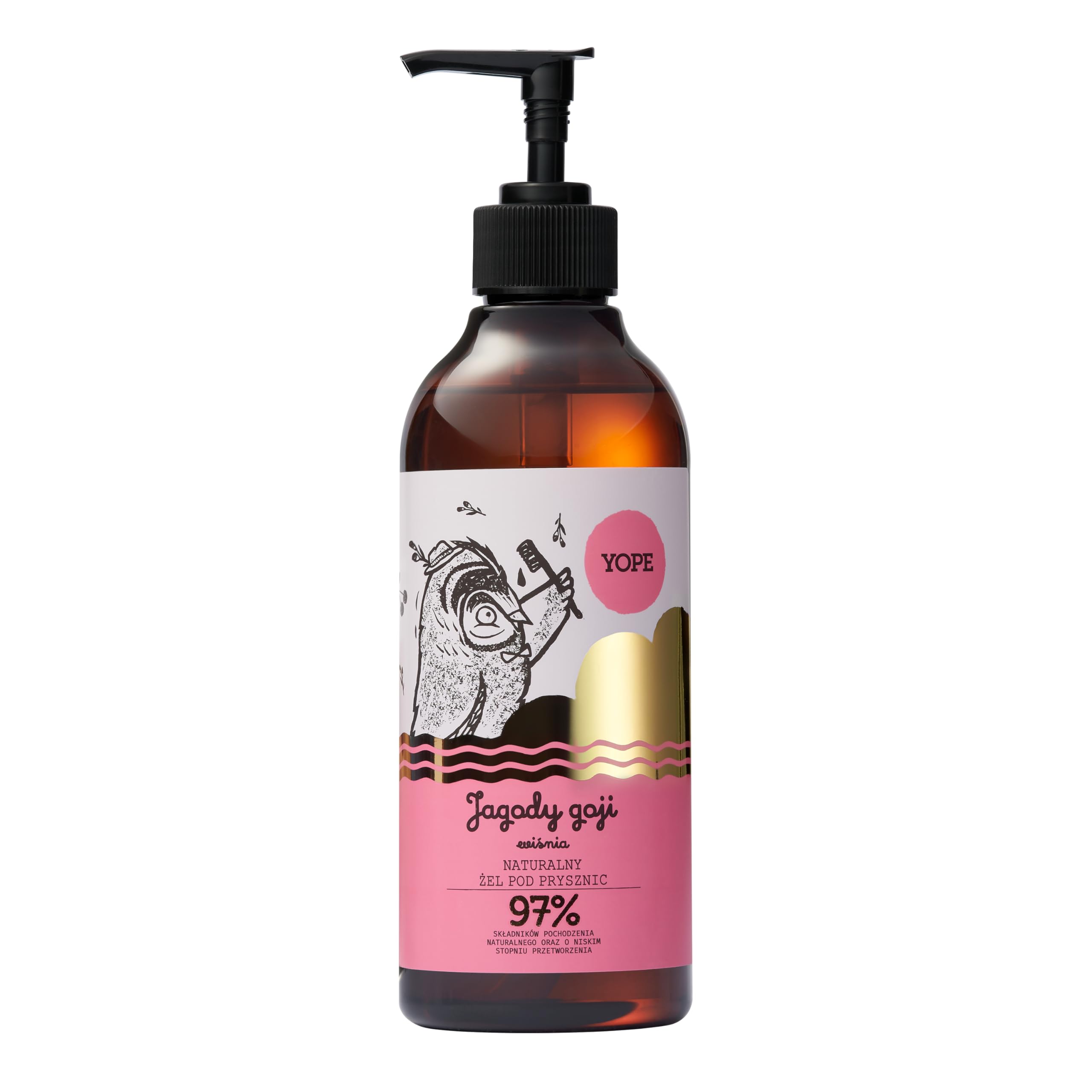 YOPE SHOWER GEL| SCENT: GOJI BERRIES, CHERRY| MOISTURIZING | VEGAN | 97% INGREDIENTS OF NATURAL ORIGIN 400ml