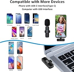 MAYBESTA Wireless Lavalier Lapel Microphone for