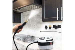 SAILESI Steam Cleaner, 2500W Handheld High Pressure Steam Cleaner, Electric High Temp Steam Cleaning Machine with 3 Replaceable Brush Heads, Multi-Purpose Steamer for Home Use Kitchen Car Bathroom and Floor