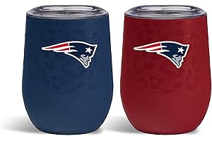 The Memory Company Officially Licensed NFL 2-Pack Home/Away Leopard SS Stemless Wine Tumblers