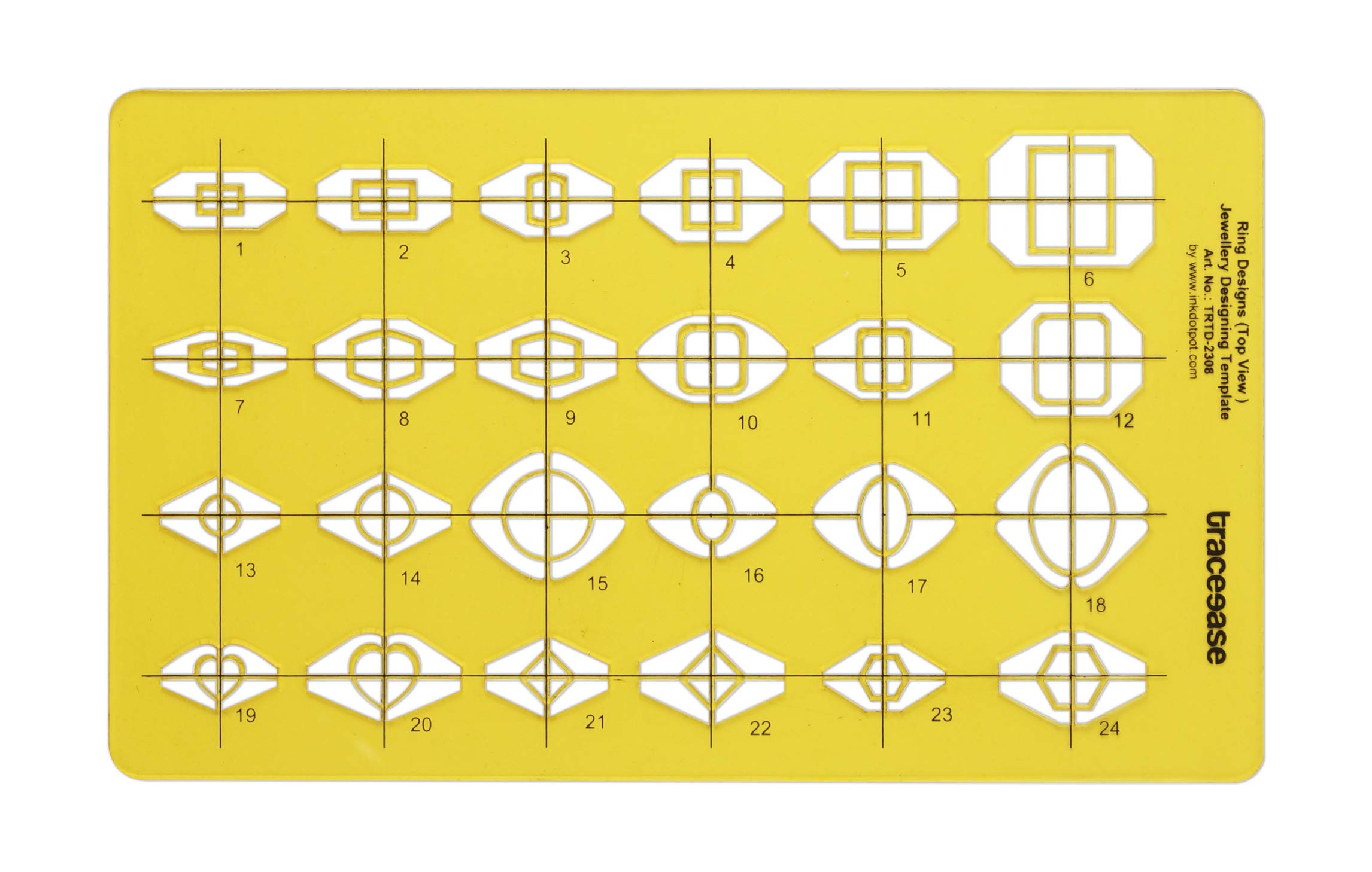 Traceease Ring Design Top View Jewelry Templates Drafting Tools Jewellery Designing Stencils
