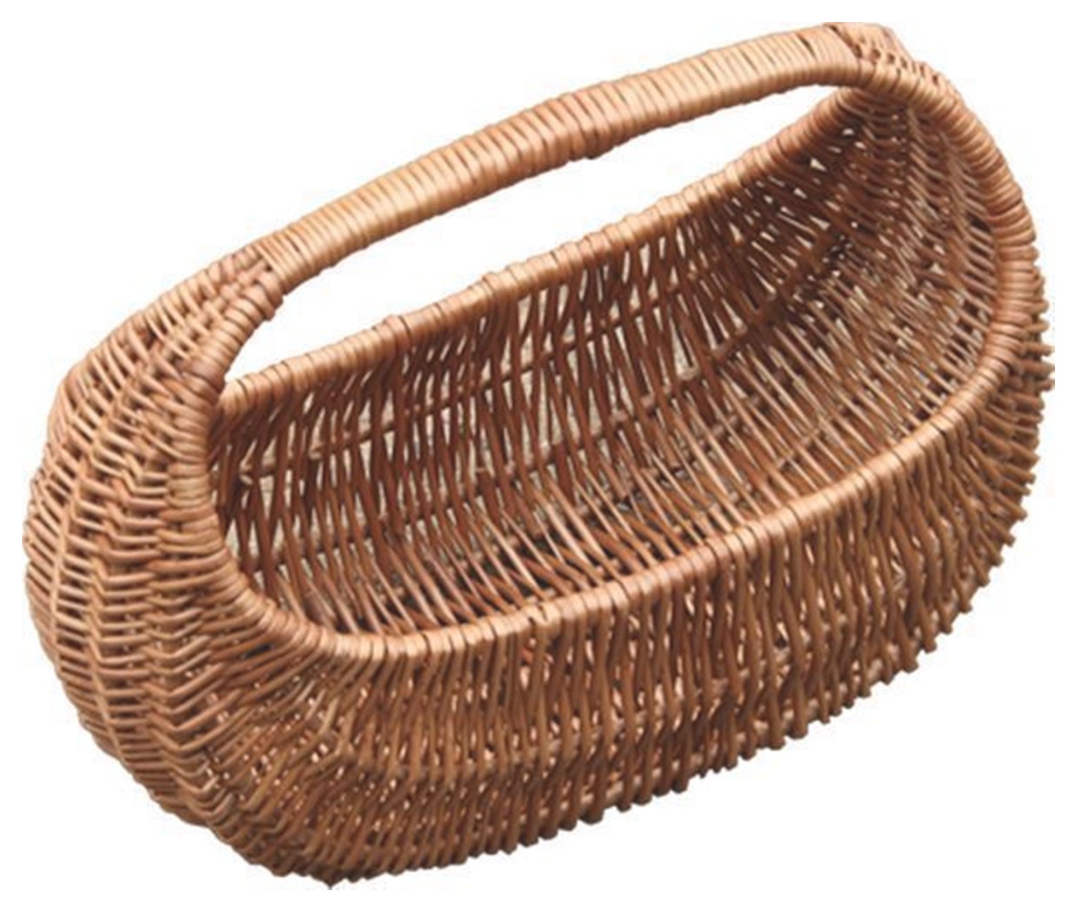 Red Hamper Gondola Shopping Basket, Wicker, Brown, 20 x 40 x 14 cm