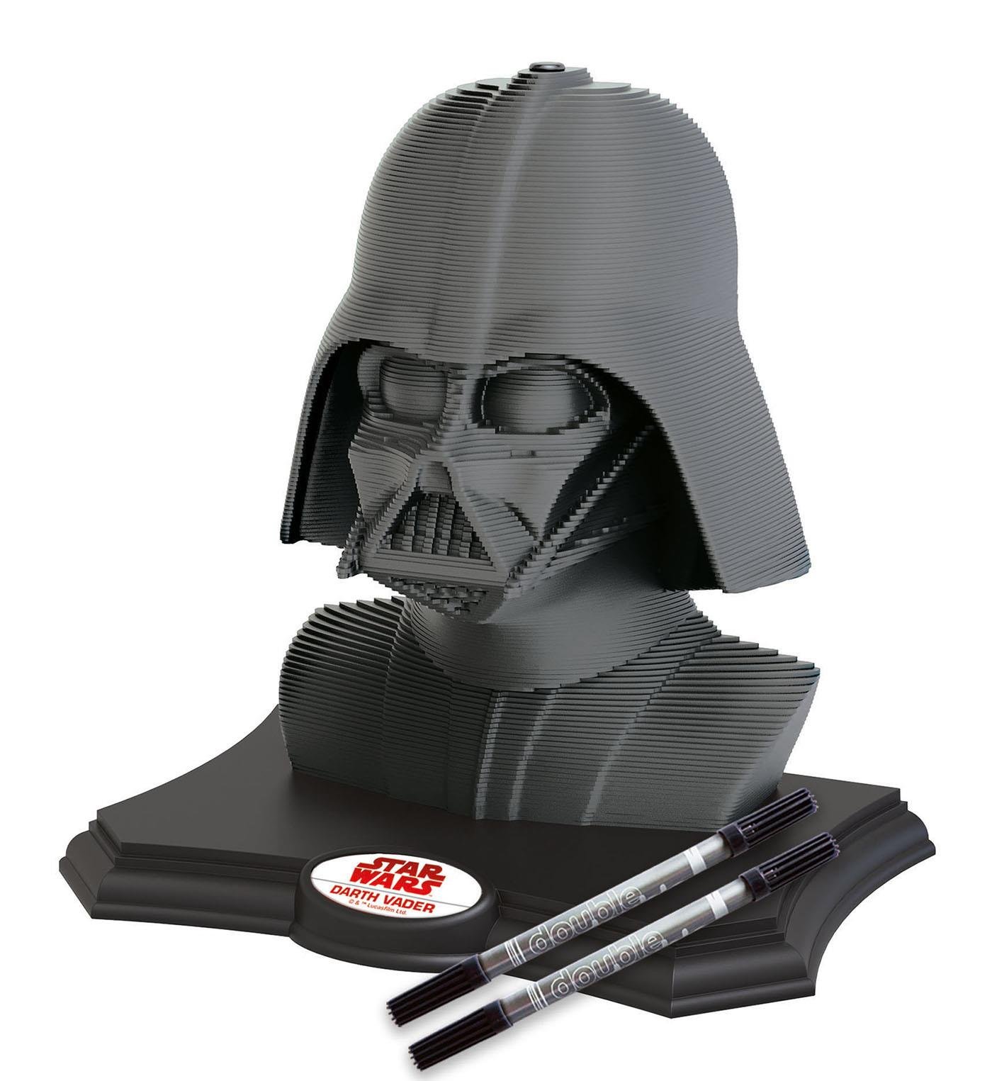 Educa - 3D Sculpture Puzzle Star Wars Darth Vader - Assemble and Paint Included - 6 Years Old - Ref. 17334