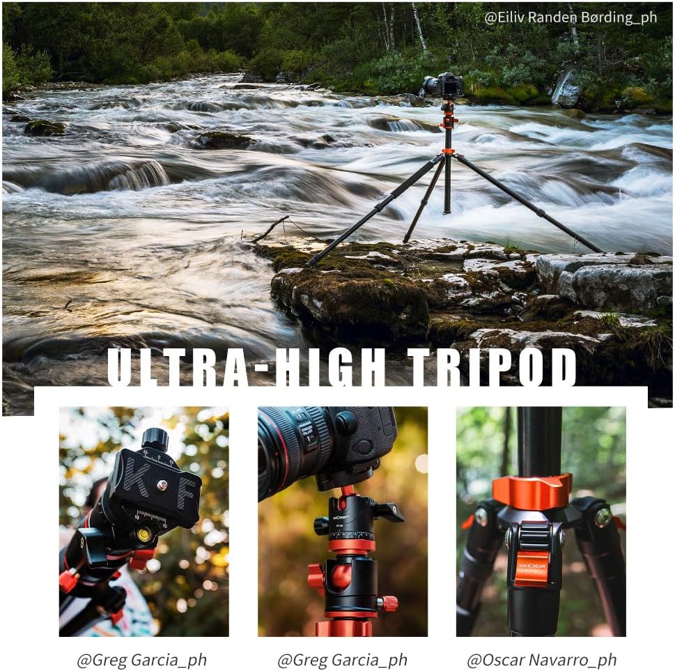 K&F Concept SA254T1 Camera Tripod 93 Inch 4 Section Aluminium Professional Detachable Monopod Tripod with 360 Degree Ball Head Quick Release Plate for DSLR SLR Camera : Camera & Photo