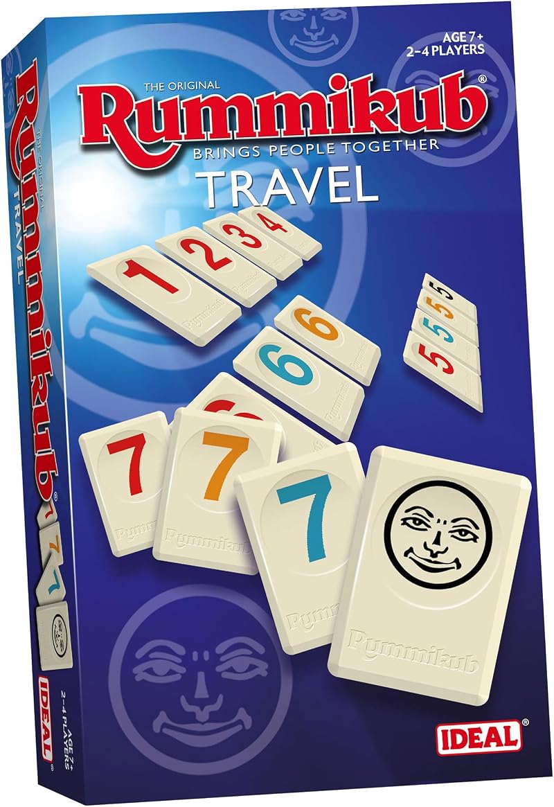 Ideal Rummikub Travel Game Strategy Family Ages 7+ 2-4 Players Multicolor