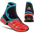 Azarxis Low Trail Gaiters Shoe Covers Wrapid Gators for Men & Women & Youth Running Hiking Climbing (Green & Black, S/M)