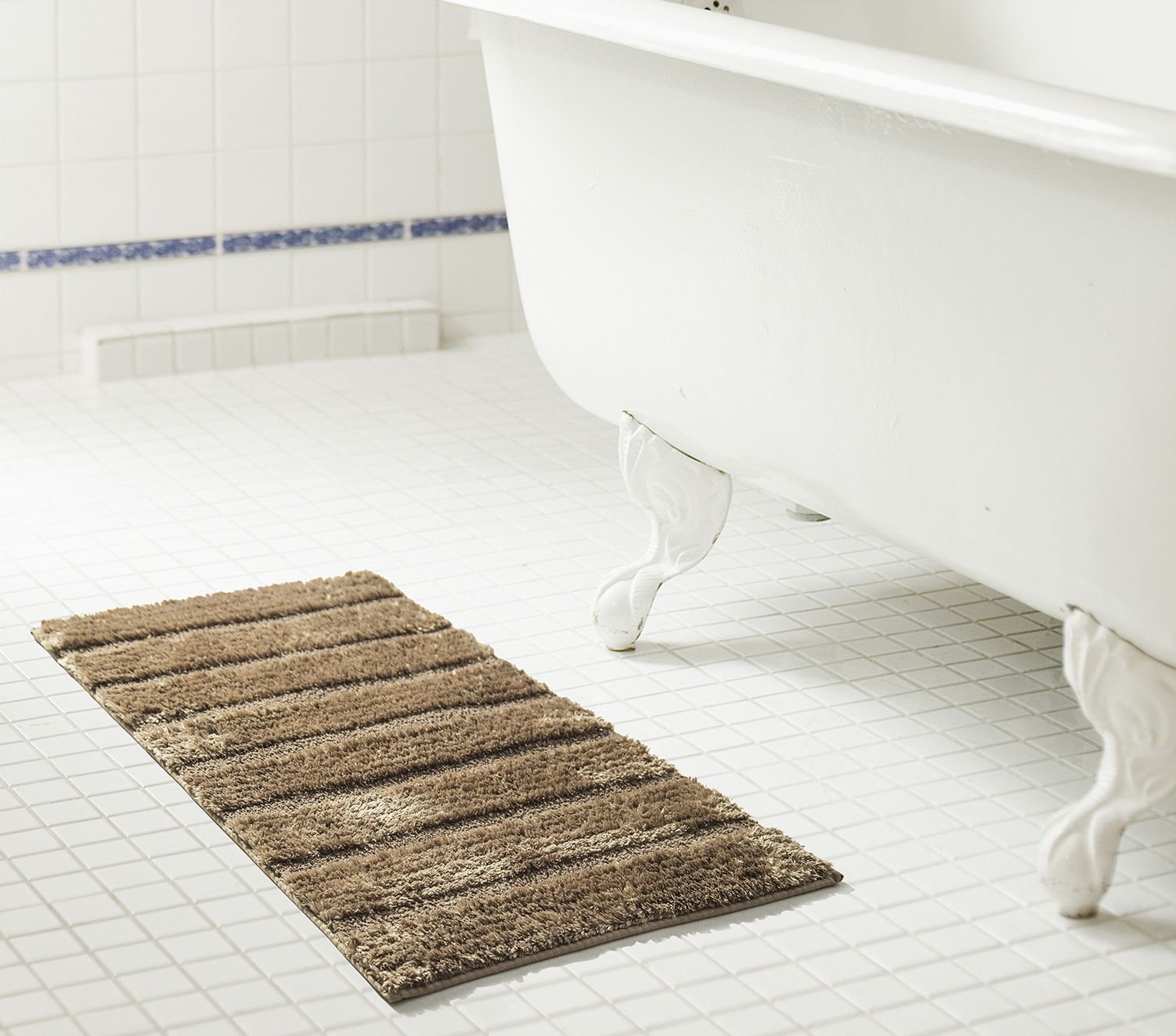 RT Designers Collection Bello Microfiber Bath Mat, Taupe, 20" x 32