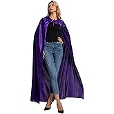 Dreamture Unisex Adults Hooded Cloak, Halloween Christmas Robe Hooded Cape Witch Wizard Cosplay Costumes for Men Women