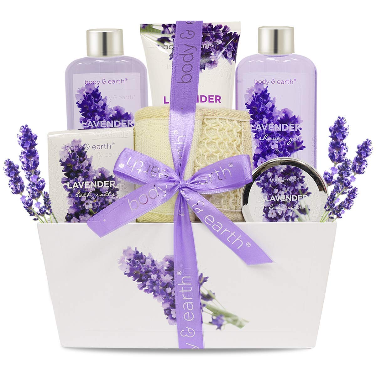 Luxurious 8 Pcs Bath Set with Jasmine Scented &6 Piece