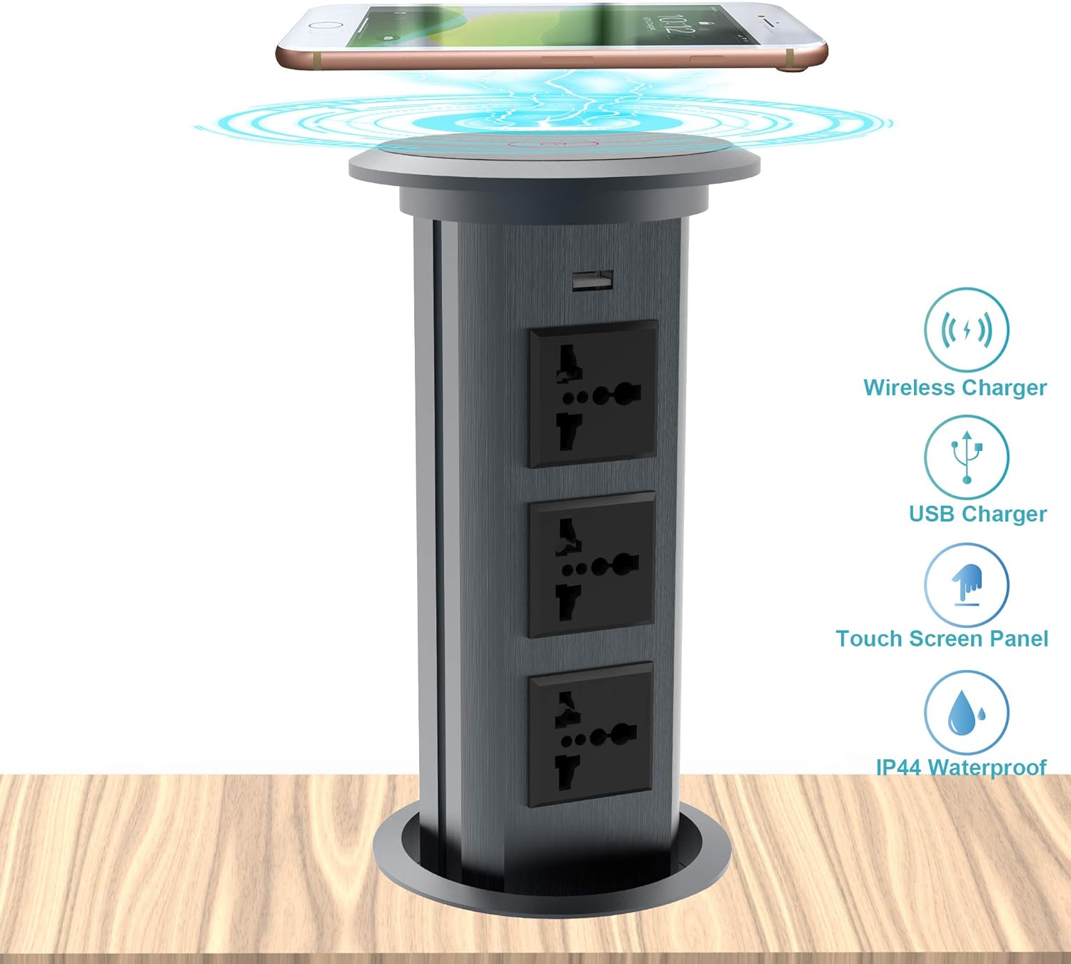 Popcat Motorised Pop Up Outlet Retractable Surge Protector