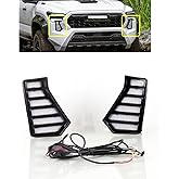 ECAHAYAKU LED Front Bumper Fog Light Driving DRL Fit For 2024 2025 Toyota Tacoma Daytime Running Lights with Amber Turn Signal Light LED Daylight