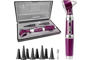 Scian Otoscope - Ear Scope with Light, Ear Infection Detector and Pocket Ear Checker Kit with 3X Magnify Lens, Suitable for Kids, Adults, Doctors, Pets(Purple)