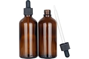 Magic Season Essential Oil Bottles - Amber / 100ml with Droppers / 2 Pcs