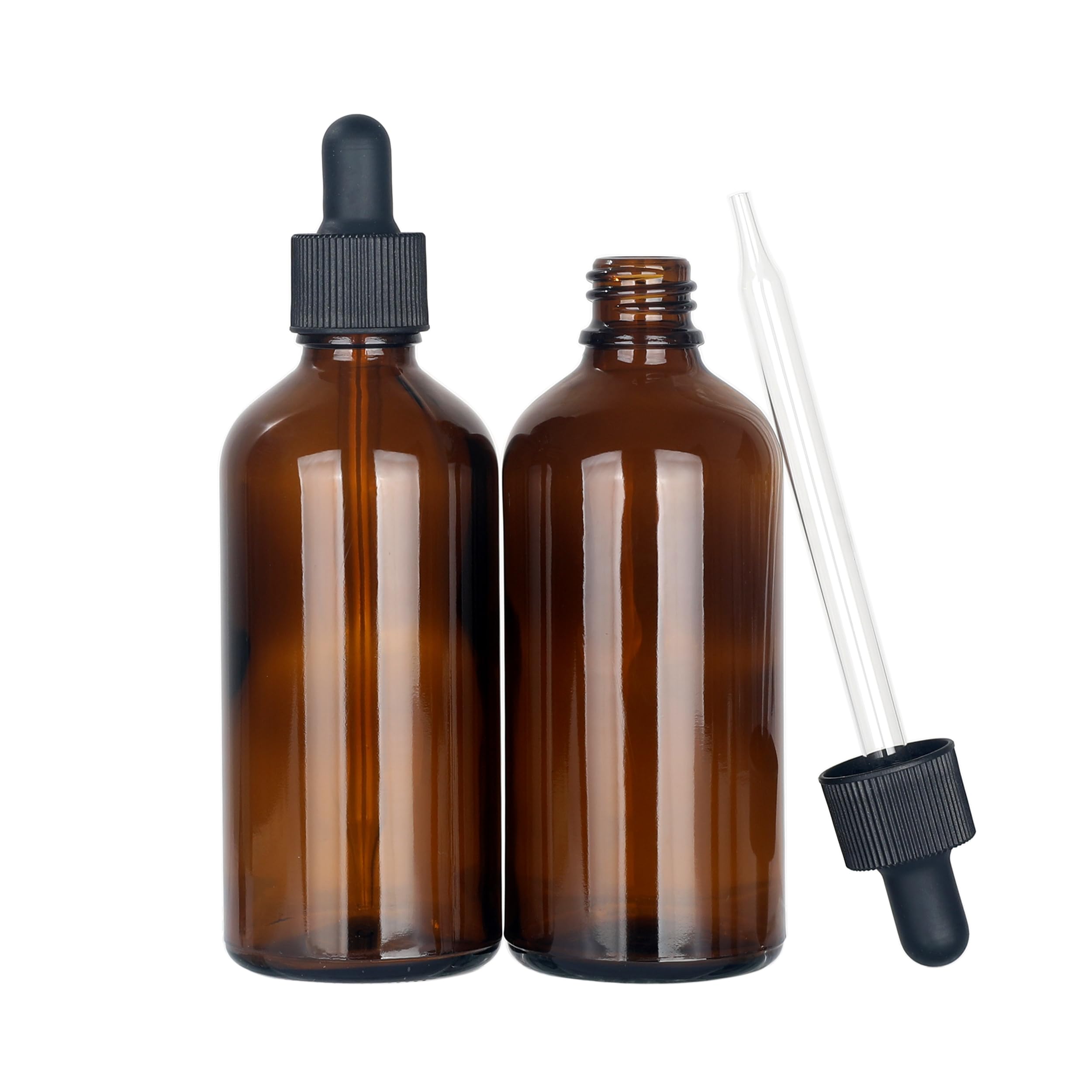 Magic Season Essential Oil Bottles - Amber / 100ml with Droppers / 2 Pcs