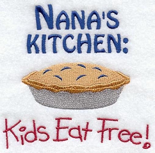 Amazon Com Embroidered Dish Towel Nana S Kitchen Kids Eat Free