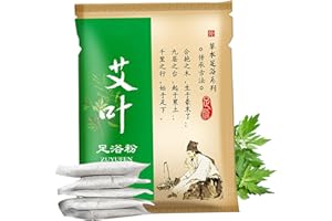 Foot Soak, 100 Bags Natural Mugwort Powder Foot Spa Soak, Disposable Portabe Herbal for Home Travel..