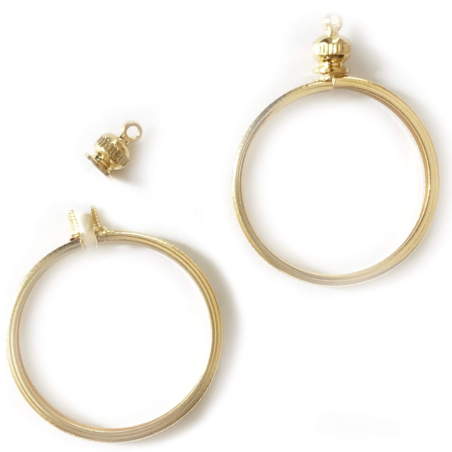 Coin Holder Bezel for Penny USA 1 Cent Gold Plated Pack of