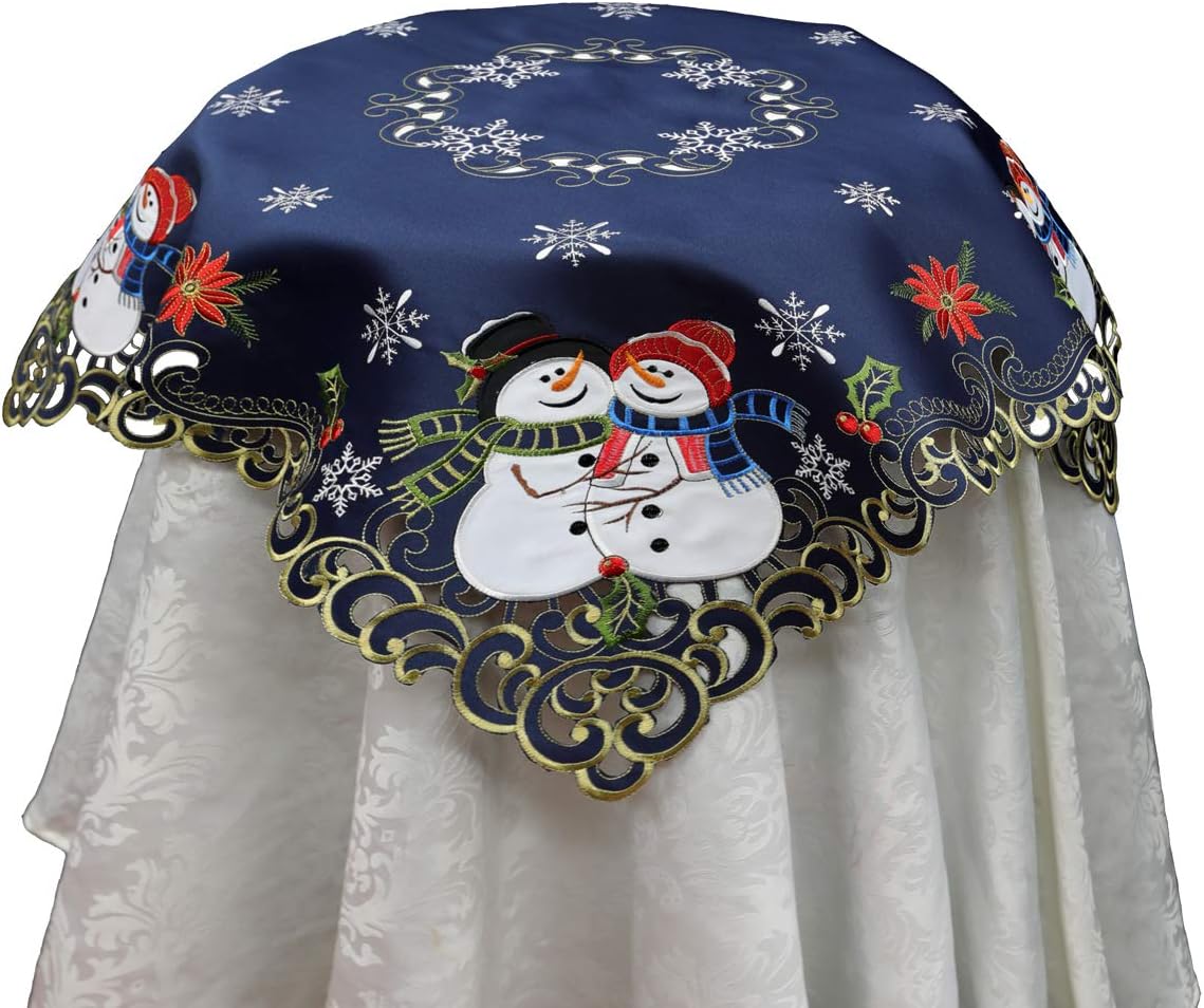 Best round snowman table cloth