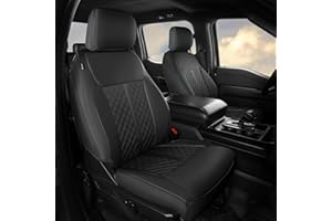 FEINEPRO Custom Seat Cover for Ford F150 2010 2011 2012 2013 2014 - Fit Full Set Leather Truck Seat Cover for 2010-2014 F150 XL/XLT/Lariat F150 Accessories